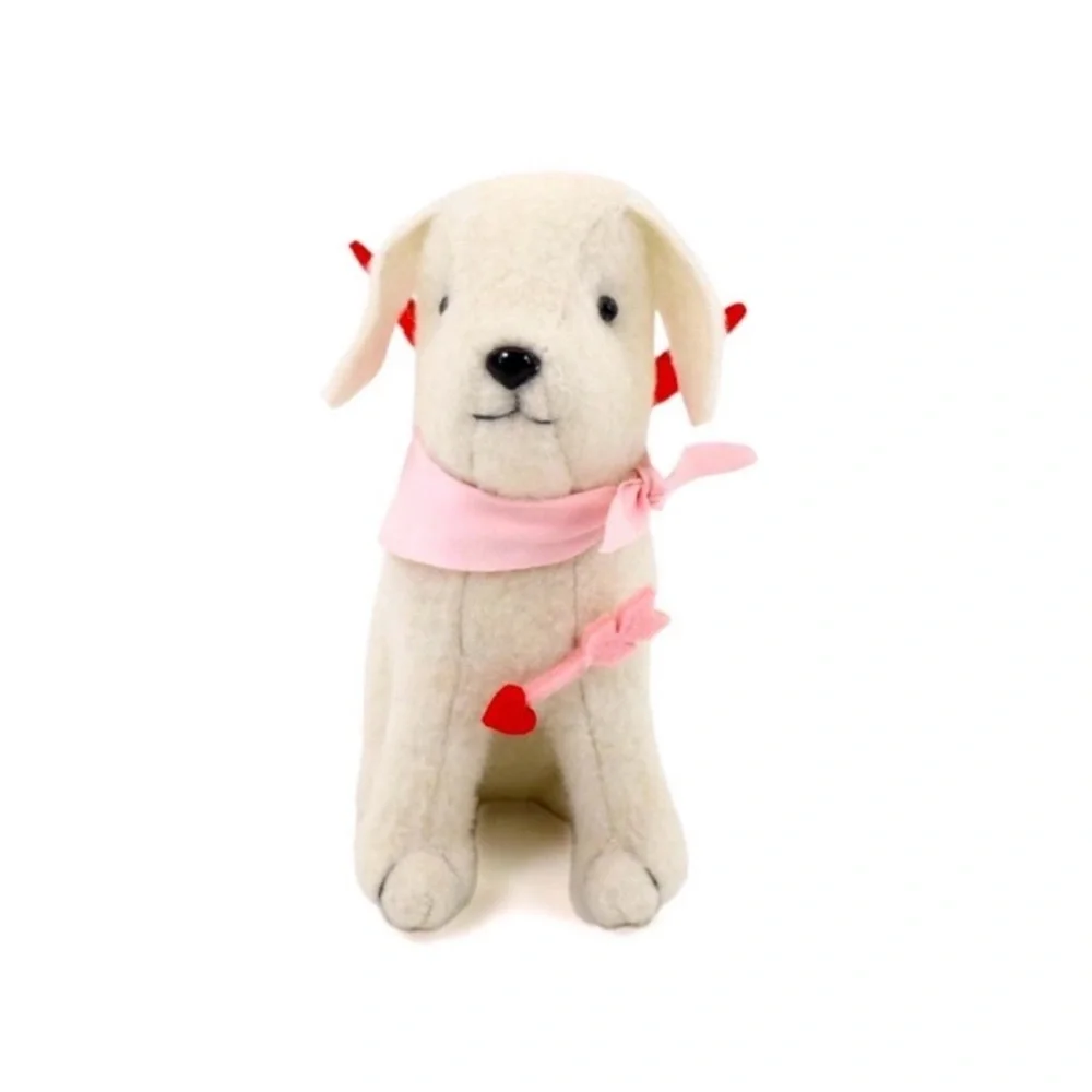 3 for $15 SALE New Target Bullseye Playground Valentine Plush White Dog as Cupid